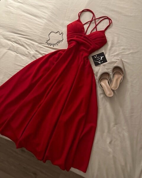 Woman outfits long dress