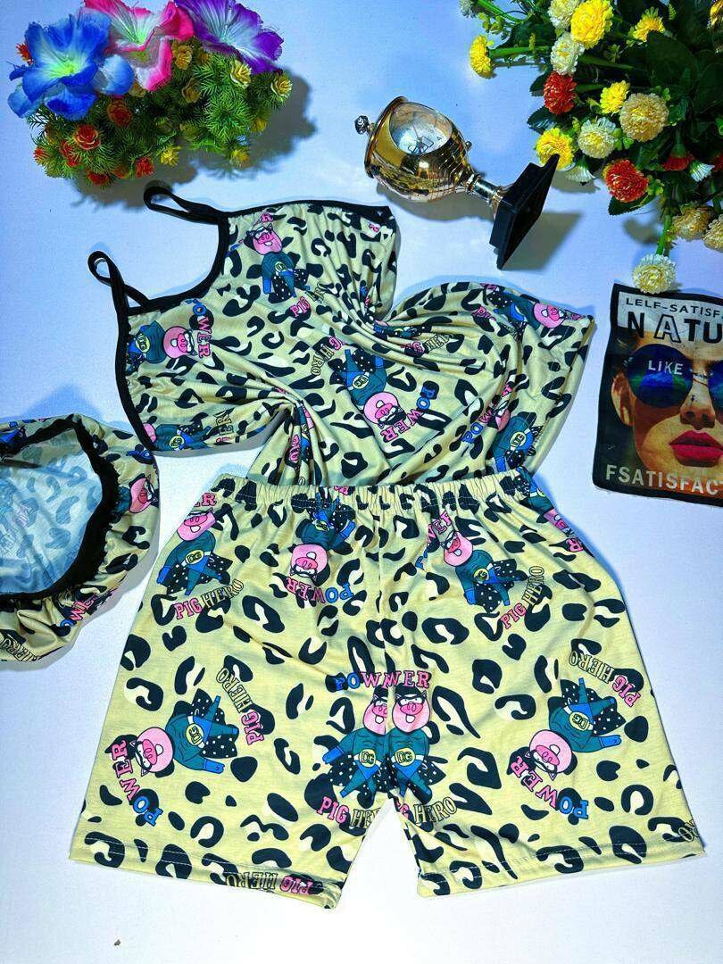 Pyjama d'été imprimé léopard