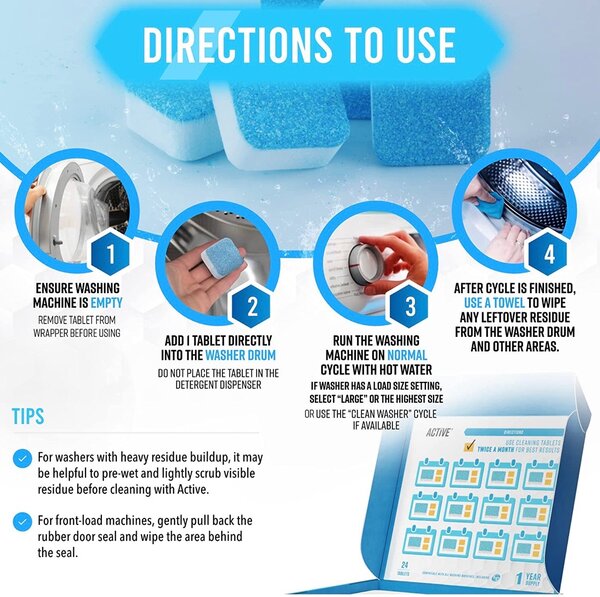 Washing machine cleaner tablet