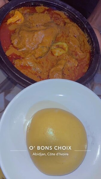Sauce graine agouti foutou/riz