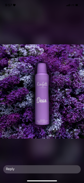 Confetti deodorant spray