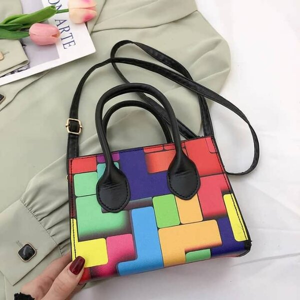 Sac à main patchwork coloré
