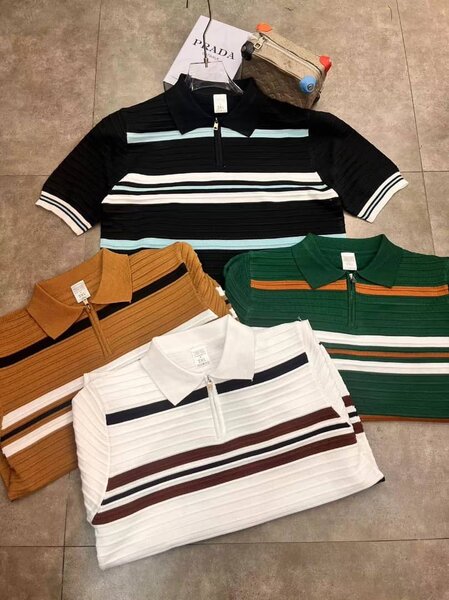 Polo Homme Rayé Élégant