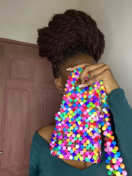 Sac à main perles colorées