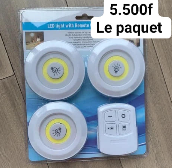 LED réglable sans fil avec télécommande - Ensemble de 3