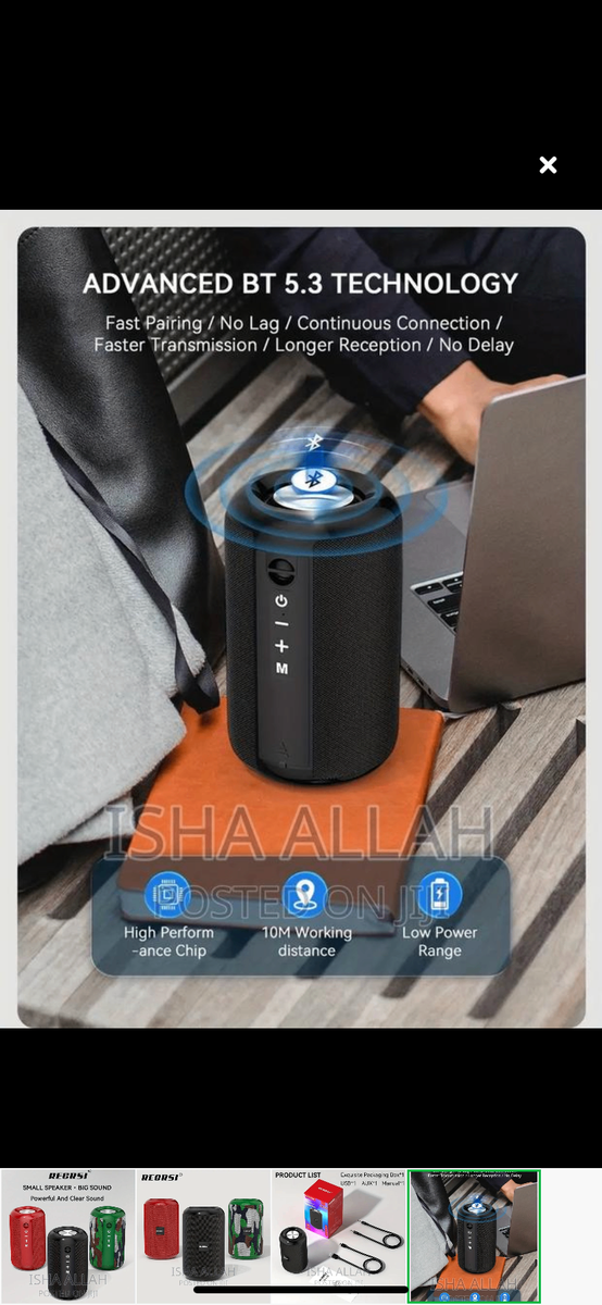 Portable Bluetooth speaker good bass