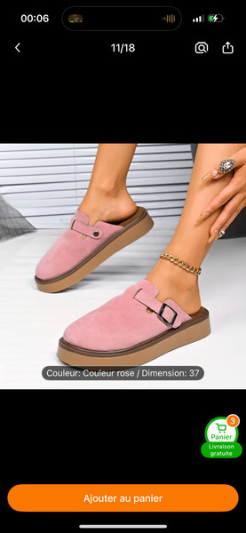 Sabots Chics en Suède Femme
