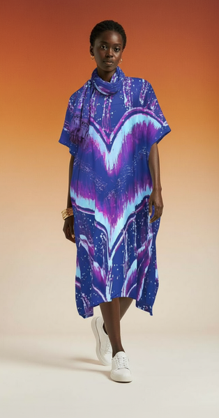 Robe longue bohème colorée