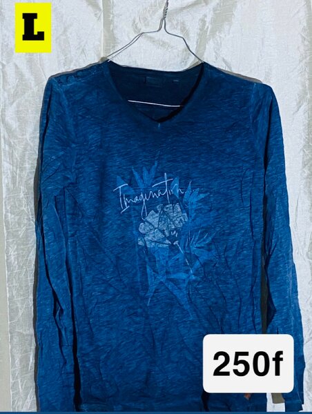 T-Shirt à Manches Longues Bleu
