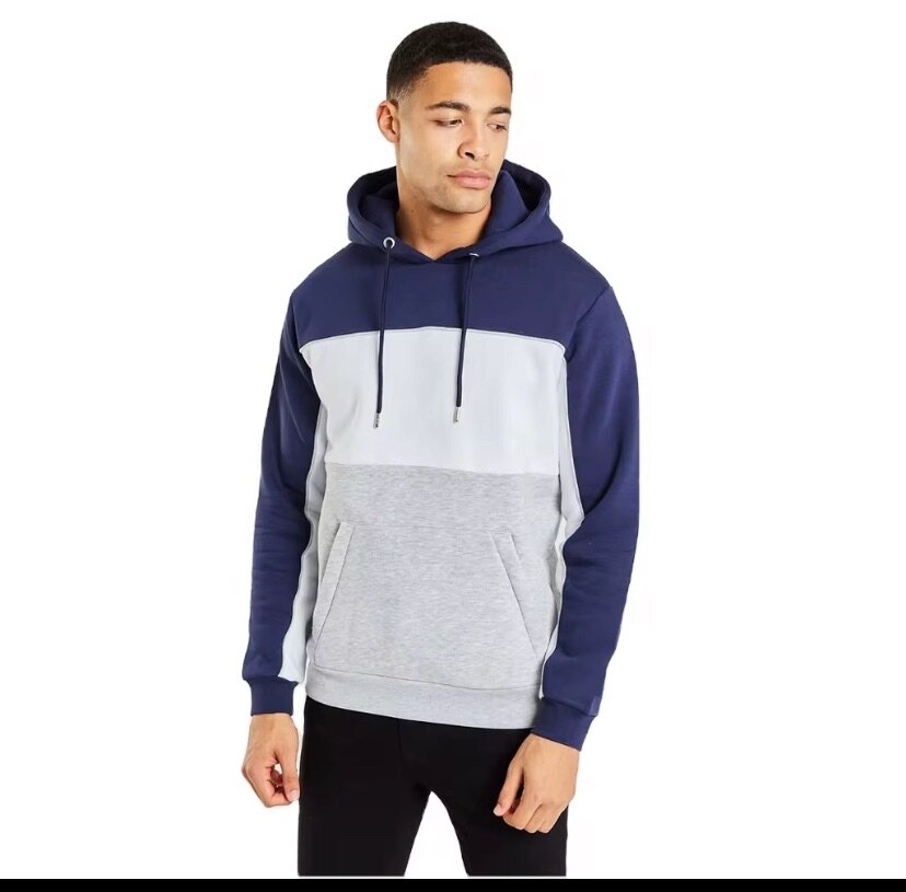 Sweat à capuche bicolore homme
