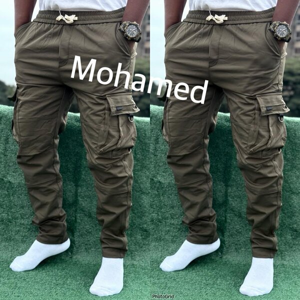Pantalon cargo kaki homme