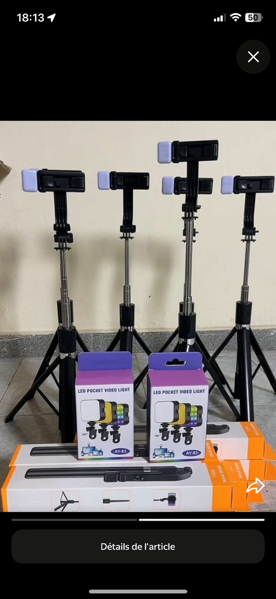 Trépied Avec Lumière LED