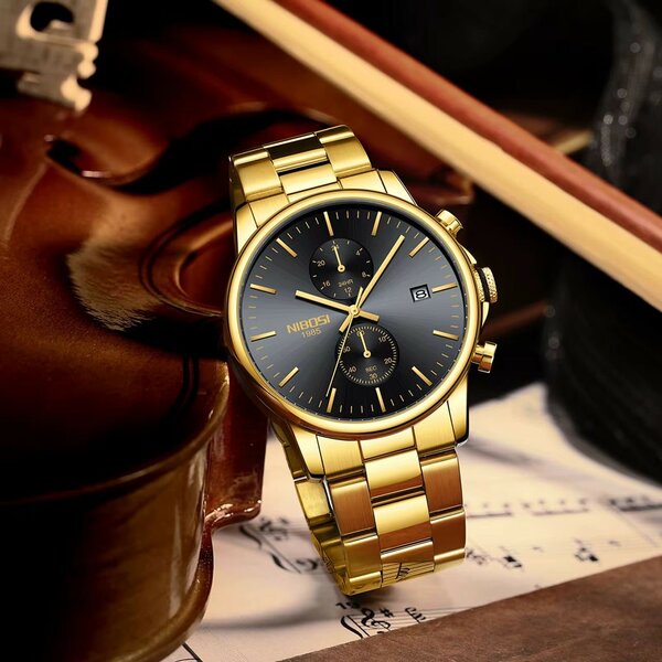 Montre Chronographe Luxueuse Or