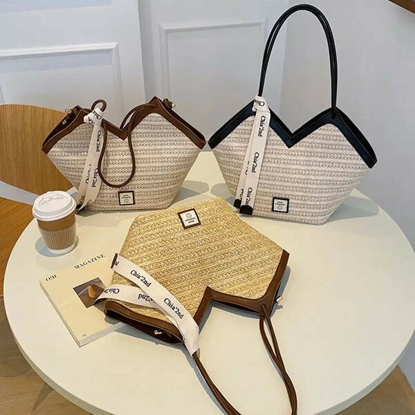 Sac à main en paille élégant