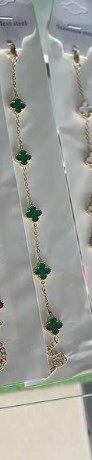 Bracelet with green inserts