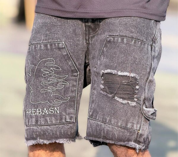 Short en jean décontracté