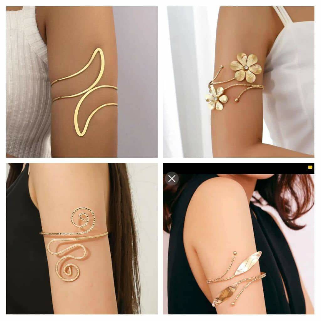 Bracelets de bras dorés