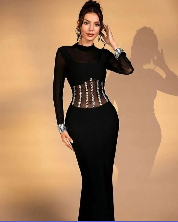 Robe Élégante à Manches Longues