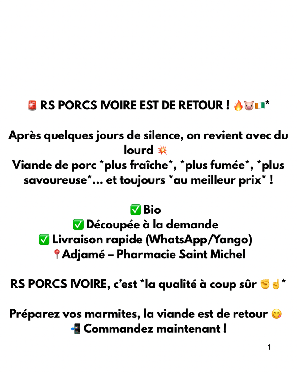 Viande de Porc Fraîche Bio