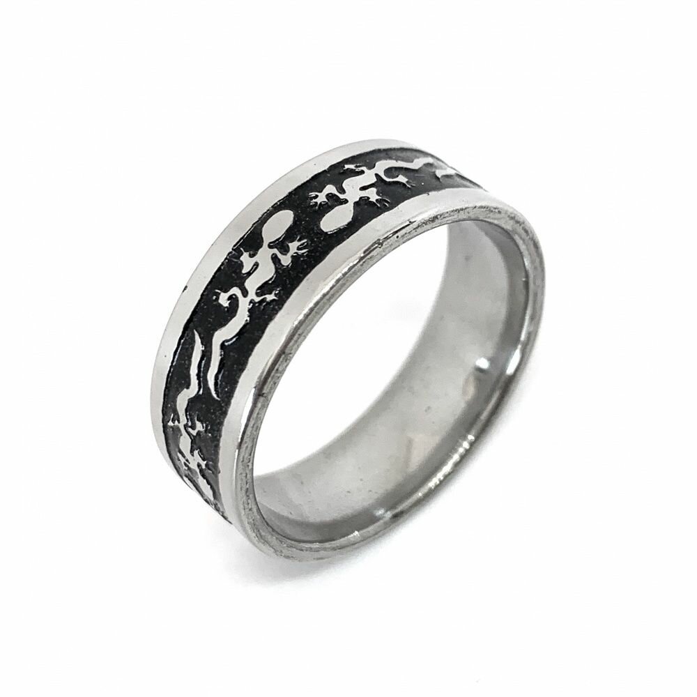 Bague Homme Lézard Acier Inox