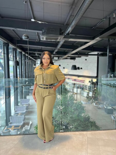 top and pants green