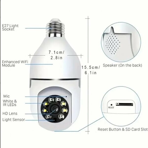 Caméra WiFi LED 360°