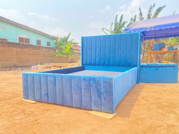 Panel Bedframe Blue