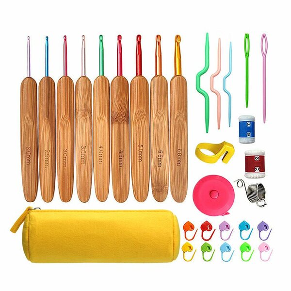 Kit de crochet en bambou complet