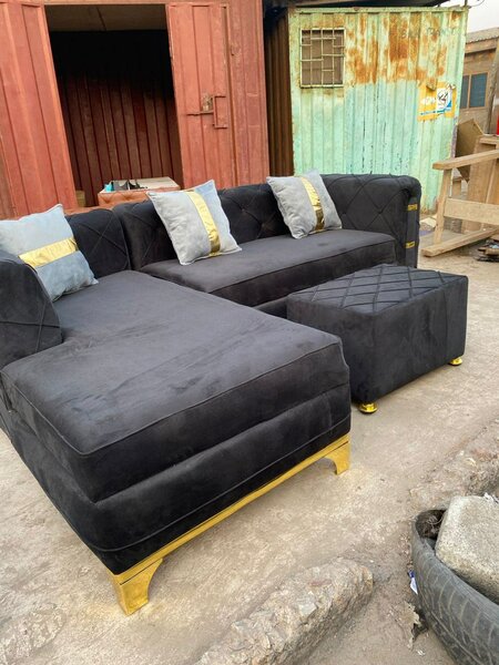 L shape and table