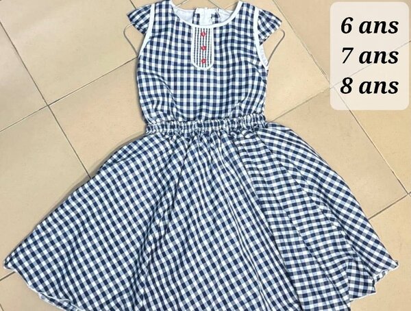Tenue Scolaire carreaux 6-8Ans