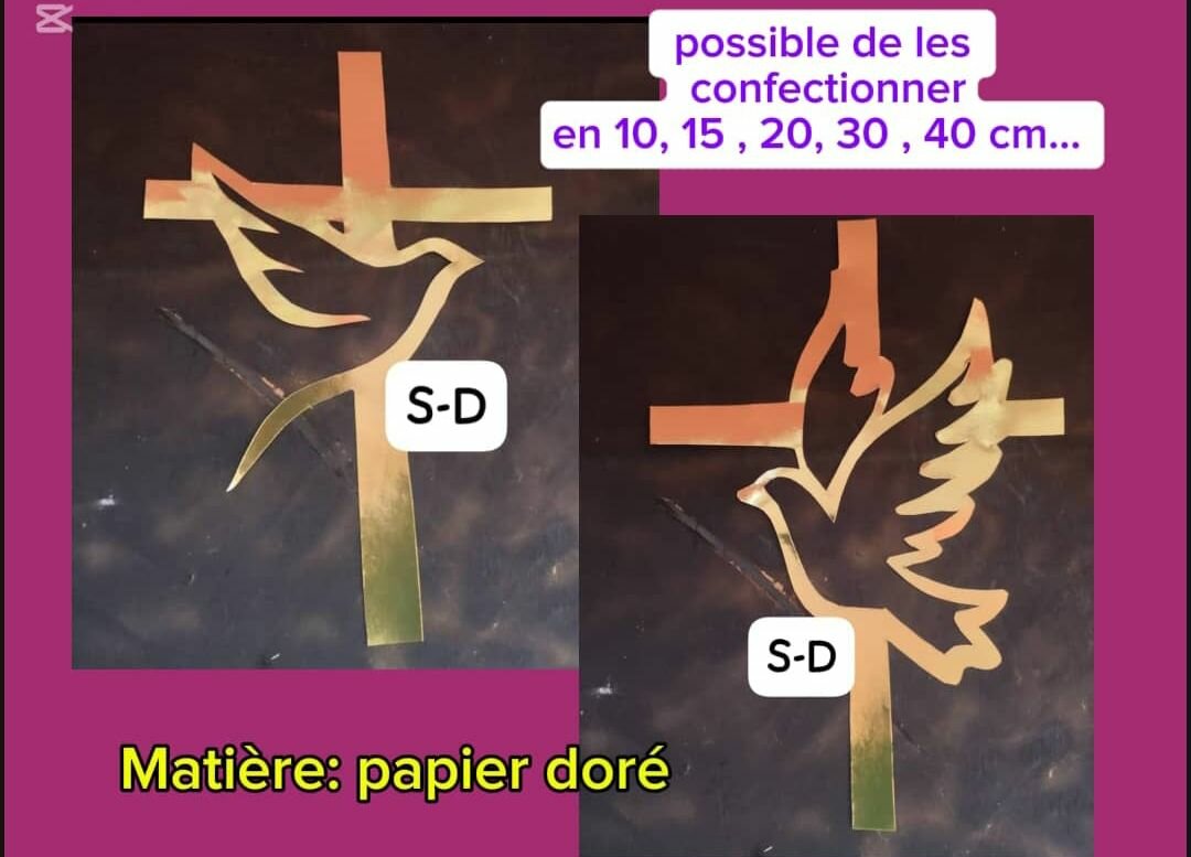 Décor acrylique et carton doré