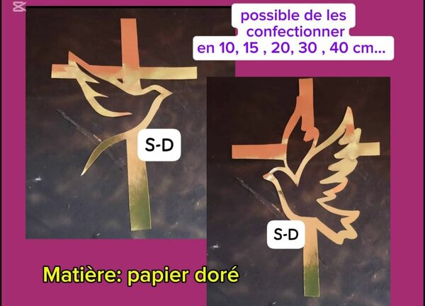 Décor acrylique et carton doré