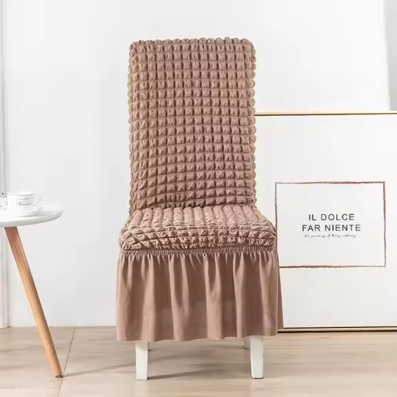 Housse de chaise extensible beige