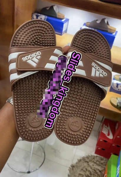Men's Brown Adidas Flip-flops