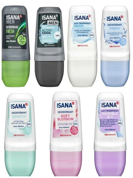 Déodorants roll-on Isana