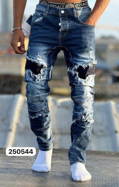 Jeans délavés stylés pour hommes