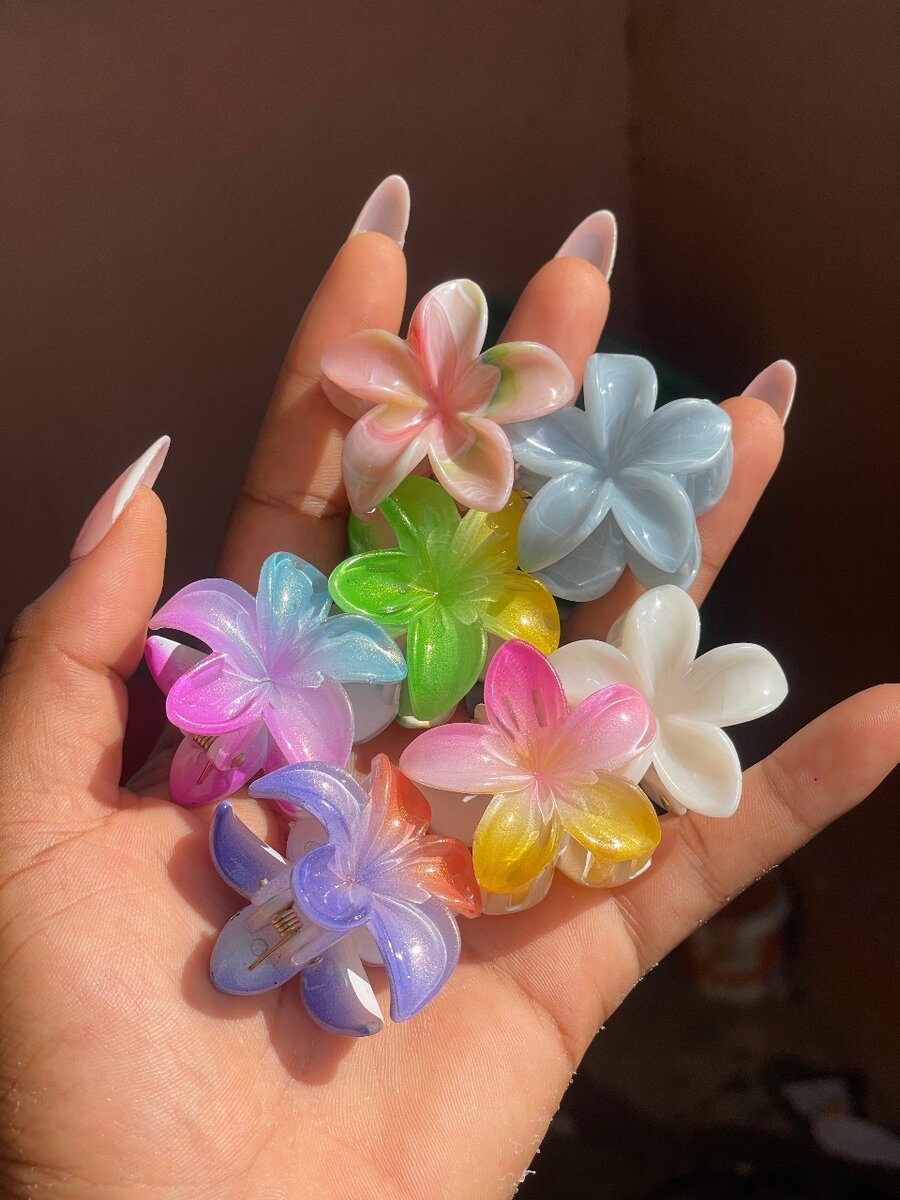 Barettes en fleur