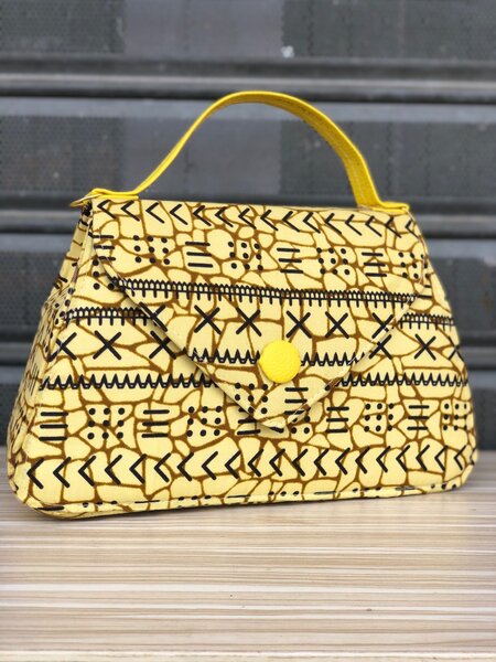 Sac à main en tissu imprimé