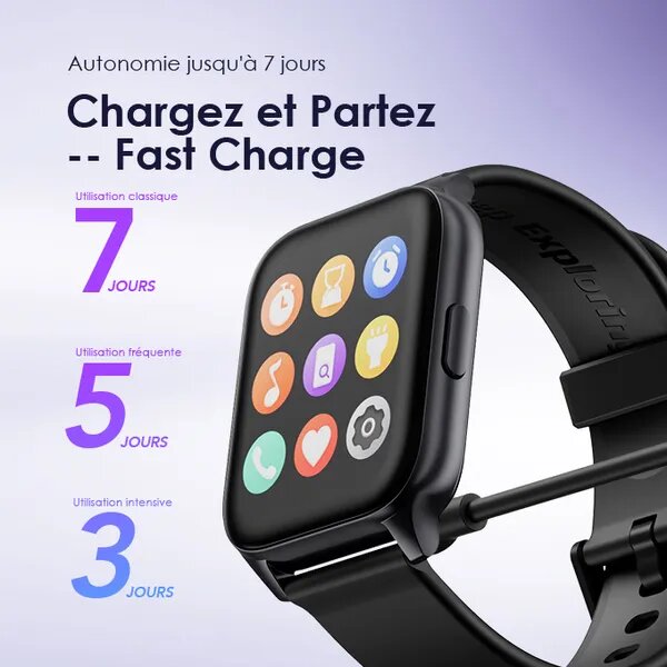 oraimo Watch 4 Plus 2.01 HD IP68 Montre intelligente
