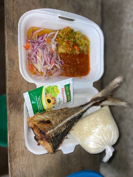 Attiéké + poisson
