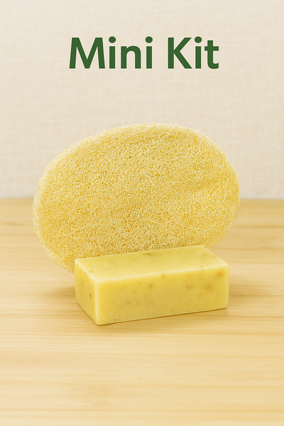 Éponge visage et savon curcuma