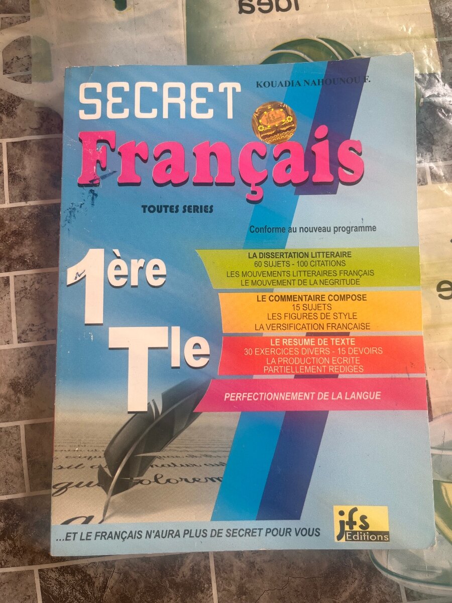 Livre Secret Français 1ère Tle