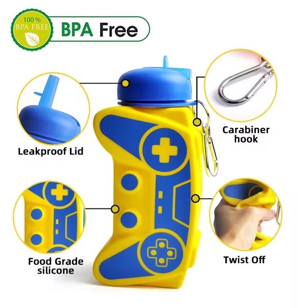 Silicone water bottle 400ml