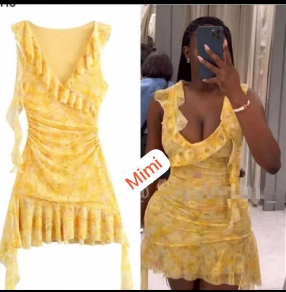 Yellow dress.