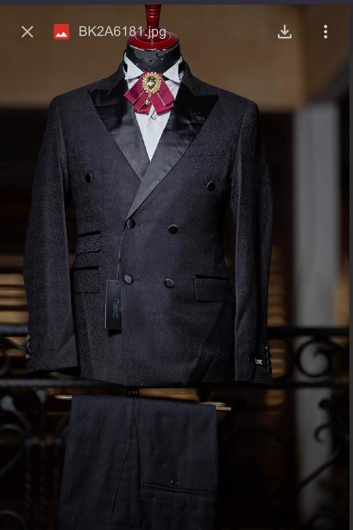 Floral Tuxedo Double Breasted