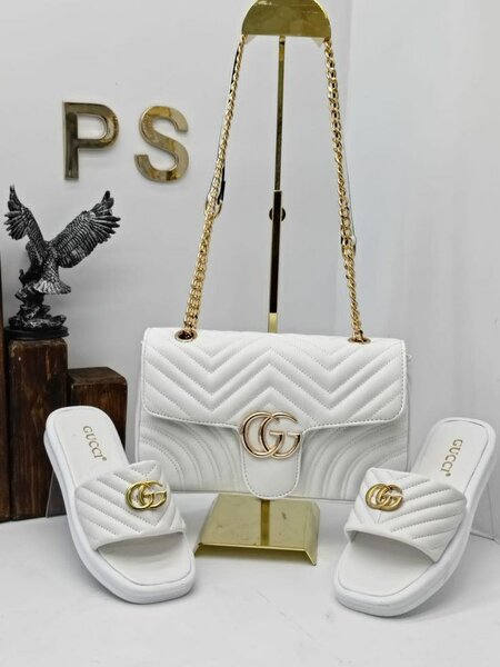 Ensemble Sac et Mules Blancs