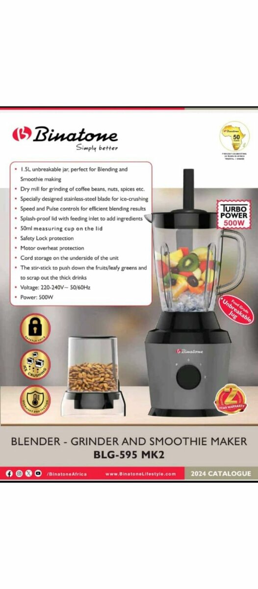 Blinder binatones BLG-595 MK2 1,5l