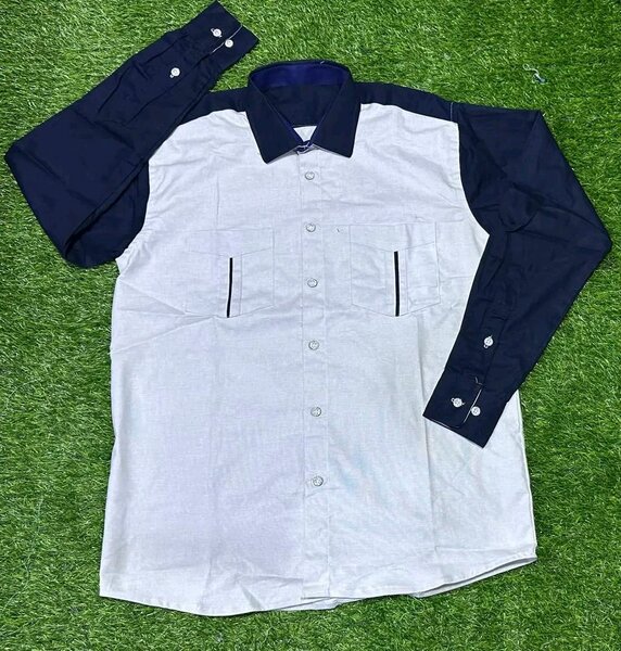 Chemise casual bicolore homme