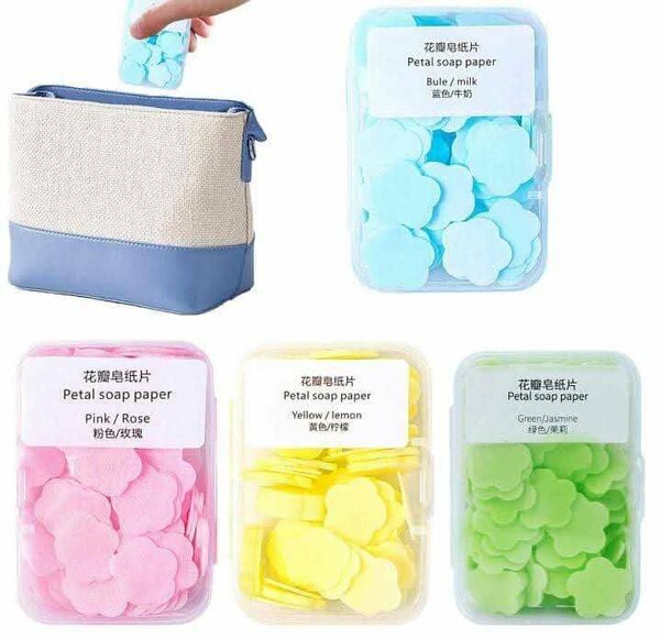 Pétales de Papier Savon Portables