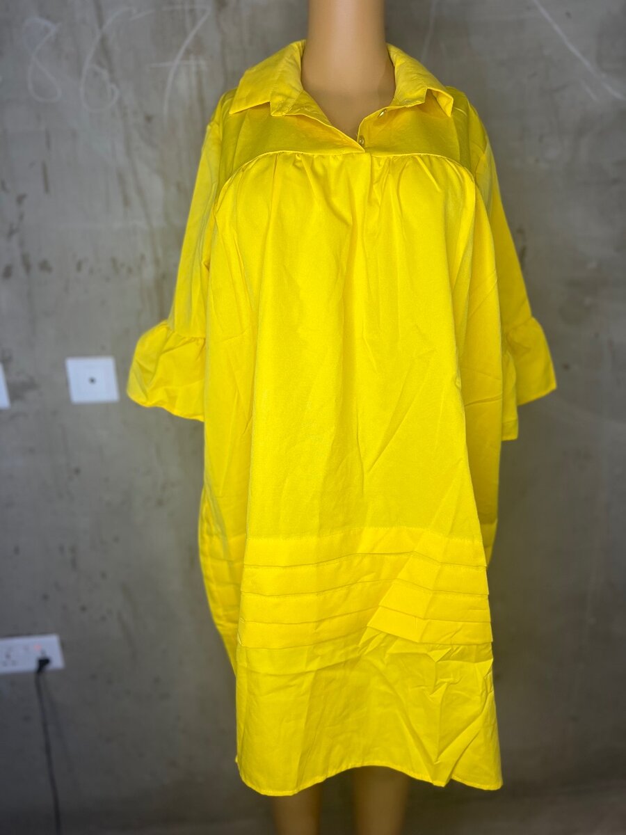 Elegant fashionable yellow maxi dress